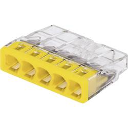 krabicová svorka Tuhost (příčný řez): 0.5-2.5 mm² Pólů: 5 WAGO 2273 100 ks transparentní, žlutá