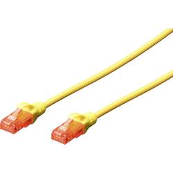 Digitus DK-1617-030/Y RJ45 síťové kabely, propojovací kabely CAT 6 U/UTP 3.00 m žlutá samozhášecí, bez halogenů, kulatý, kroucené páry , nestíněný 1 ks