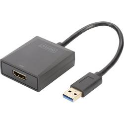 Digitus DA-70841 HDMI / USB 3.0 adaptér [1x USB 3.0 zástrčka A - 1x HDMI zásuvka] černá stíněný, podpora HDMI, High Speed HDMI, standardní HDMI 15.00 cm
