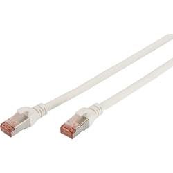 Digitus DK-1644-030/WH RJ45 síťové kabely, propojovací kabely CAT 6 S/FTP 3.00 m bílá samozhášecí, fóliové stínění, stínění pletivem, stíněný, bez halogenů,