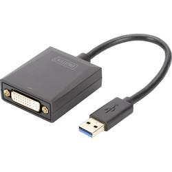 Digitus DA-70842 DVI / USB 3.0 adaptér [1x USB 3.0 zástrčka A - 1x DVI zásuvka 24+5pólová] černá stíněný 15.00 cm