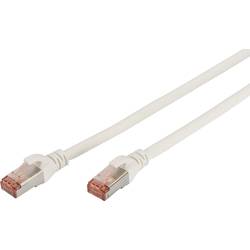 Digitus DK-1644-005/WH RJ45 síťové kabely, propojovací kabely CAT 6 S/FTP 0.50 m bílá samozhášecí, fóliové stínění, stínění pletivem, stíněný, bez halogenů,