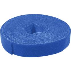 Value 25.99.5254 pásek se suchým zipem ke spojování flaušová část, háčková a flaušová část, háčková část (d x š) 25 m x 10 mm modrá 25 m