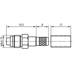 Telegärtner 100027730 100027730 FME konektor zásuvka, rovná 50 Ω 1 ks