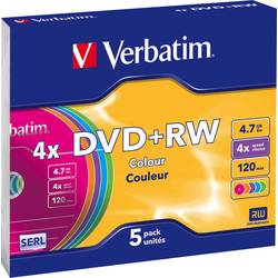Verbatim 43297 DVD+RW 4.7 GB 5 ks Slimcase barevný