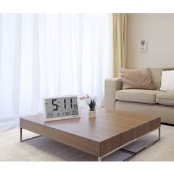 Eurochron EFWU Jumbo 102 DCF nástěnné hodiny 37 cm x 23 cm x 3 cm, stříbrná