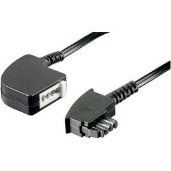 Basetech telefonní prodlužovací kabel [1x telefonní zástrčka TAE-F - 1x telefonní spojka TAE-F] 15.00 m černá