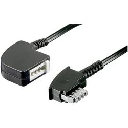 Basetech fax prodlužovací kabel [1x telefonní zástrčka TAE-N - 1x telefonní spojka TAE-N] 6.00 m černá