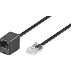 Basetech ISDN prodlužovací kabel [1x RJ45 zástrčka 8p4c - 1x RJ45 zásuvka 8p8c] 6.00 m černá