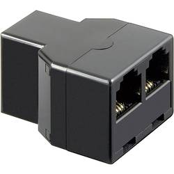 Basetech Western adaptér [1x RJ11 zásuvka 6p4c - 2x RJ11 zásuvka 6p4c] černá