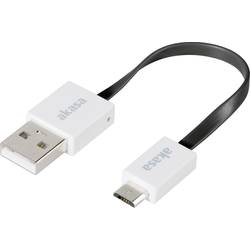 Akasa USB kabel USB 2.0 USB-A zástrčka, USB Micro-B zástrčka 0.15 m černá flexibilní provedení, pozlacené kontakty, UL certifikace AK-CBUB16-15BK