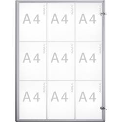 Maul vitrína MAULextraslim Použití pro formát papíru: 9 x DIN A4 interiér 6820908 hliník stříbrná 1 ks