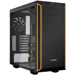 BeQuiet Pure Base 600 midi tower PC skříň černá, oranžová tlumené, boční okno, 2 předinstalované ventilátory