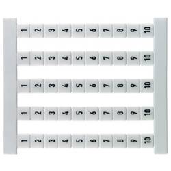 Terminal markers, Card, 5 x 5 mm, Polyamide, Colour: White DEK 5 FSZ 1-10 0460660001 bílá Weidmüller 500 ks