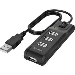 Hama 4 porty USB 2.0 hub černá