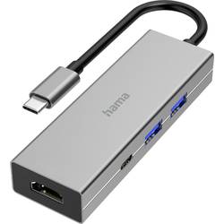 Hama 4 porty USB-C® (USB 3.1) Multiport hub šedá