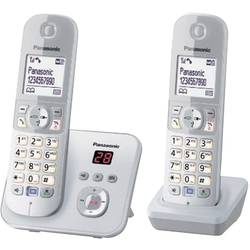 Panasonic KX-TG6822 Duo DECT, GAP bezdrátový analogový telefon záznamník, handsfree stříbrná, šedá