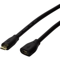 LogiLink USB kabel USB 2.0 USB Micro-B zástrčka, USB Micro-B zásuvka 5.00 m černá CU0125