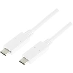 LogiLink USB kabel USB 3.2 Gen1 (USB 3.0 / USB 3.1 Gen1) USB-C ® zástrčka, USB-C ® zástrčka 0.50 m bílá CU0130