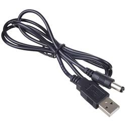 Akyga Nabíjecí kabel USB DC zástrčka 5,5 mm 0.80 m černá AK-DC-04