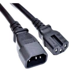 Akyga napájecí kabel [1x IEC zástrčka C14 10 A - 1x IEC zásuvka C15] 1.80 m černá