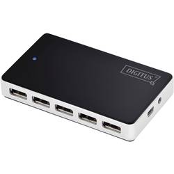 Digitus DA-70229 10 portů USB 2.0 hub černá, stříbrná