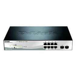 D-Link DGS-1210-10P/E síťový switch RJ45/SFP, 8 + 2 porty, 20 GBit/s, funkce PoE