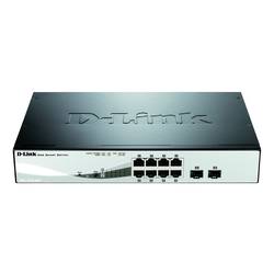 D-Link DGS-1210-08P/E síťový switch RJ45/SFP, 8 + 2 porty, 20 GBit/s, funkce PoE