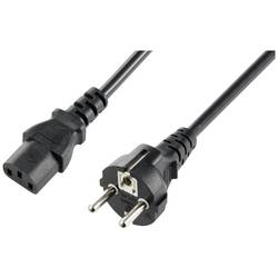 Sygonix SY-5243880 IEC kabel černá 2.50 m spirálový kabel