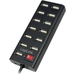 LogiLink UA0126 13 portů USB 2.0 hub černá
