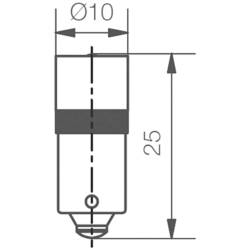Signal Construct indikační LED BA9s bílá 12 V/DC 2000 mcd 428 mlm MEDB2562