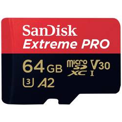 SanDisk Extreme PRO paměťová karta microSDXC 64 GB Class 10 UHS-I nárazuvzdorné, vodotěsné