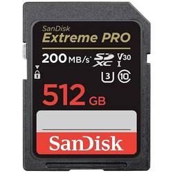 SanDisk Extreme PRO paměťová karta SDXC 512 GB Class 10 UHS-I nárazuvzdorné, vodotěsné