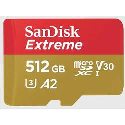 SanDisk Extreme paměťová karta microSDHC 512 GB Class 10 UHS-I nárazuvzdorné, vodotěsné