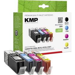 KMP Ink náhradní Canon PGI-550PGBK XL, CLI-551C XL, CLI-551M XL, CLI551Y XL kompatibilní kombinované balení černá, azurová, purppurová, žlutá C89V 1518,0050
