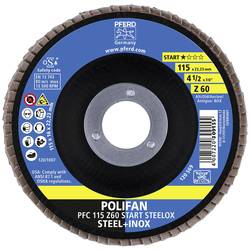 PFERD TOOLS 69300937 PFC 115 Z 60 START STEELOX vějířovitý brusný kotouč Průměr 115 mm Ø otvoru 22.23 mm Zrnitost 40 10 ks