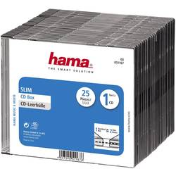 Hama útlý obal na CD 00051167 1 CD/DVD/Blu-Ray transparentní, černá polystyren 25 ks