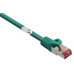 Renkforce RF-5503262 RJ45 síťové kabely, propojovací kabely CAT 6 S/FTP 10.00 m zelená s ochranou, pozlacené kontakty, samozhášecí 1 ks