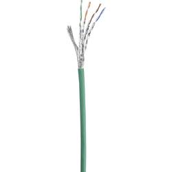 Renkforce RF-5503262 RJ45 síťové kabely, propojovací kabely CAT 6 S/FTP 10.00 m zelená s ochranou, pozlacené kontakty, samozhášecí 1 ks