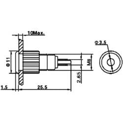 TRU COMPONENTS GQ8F-D/W/24V/N indikační LED bílá 24 V/DC, 24 V/AC