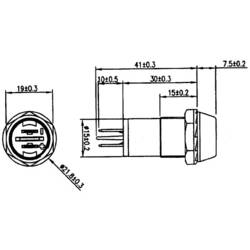 SCI R9-106L-01, YELLOW indikační LED žlutá 12 V/DC 200 mcd