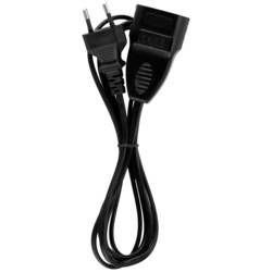 REV 00128014 napájecí prodlužovací kabel, 2.5 A, černá, 2 m