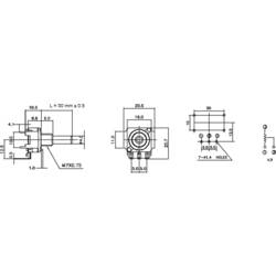 Potentiometer Service 63250-21400-3007/B50K, RD1601F-40B4-30R6-B50K-601 otočný potenciometr, 1cestný , Mono, 0.2 W, 50 kΩ, 1 ks