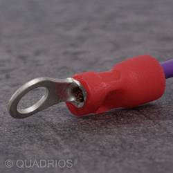 Quadrios 22C460 kulaté kabelové oko Průřez (max.)=6.0 mm² Ø otvoru=10.5 mm částečná izolace žlutá 1 sada