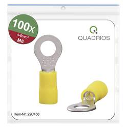 Quadrios 22C458 kulaté kabelové oko Průřez (max.)=6.0 mm² Ø otvoru=6.5 mm částečná izolace žlutá 1 sada