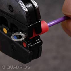 Quadrios 22C441 kulaté kabelové oko Průřez (max.)=1.5 mm² Ø otvoru=4.3 mm částečná izolace červená 1 sada