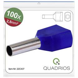 Quadrios 22C437 dutinka 2.5 mm² částečná izolace modrá 1 sada