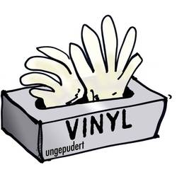 L+D 14695-8 100 ks vinyl jednorázové rukavice Velikost rukavic: 8, M