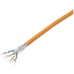 TRU COMPONENTS TC-11008824 ethernetový síťový kabel CAT 7a S/FTP 4 x 2 x 0.26 mm² Certifikace CPR-DCA oranžová 100 m