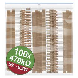 Quadrios 22P125 22P125 sada uhlíkových rezistorů 470 kΩ axiální 0.5 W 5 % 1 sada